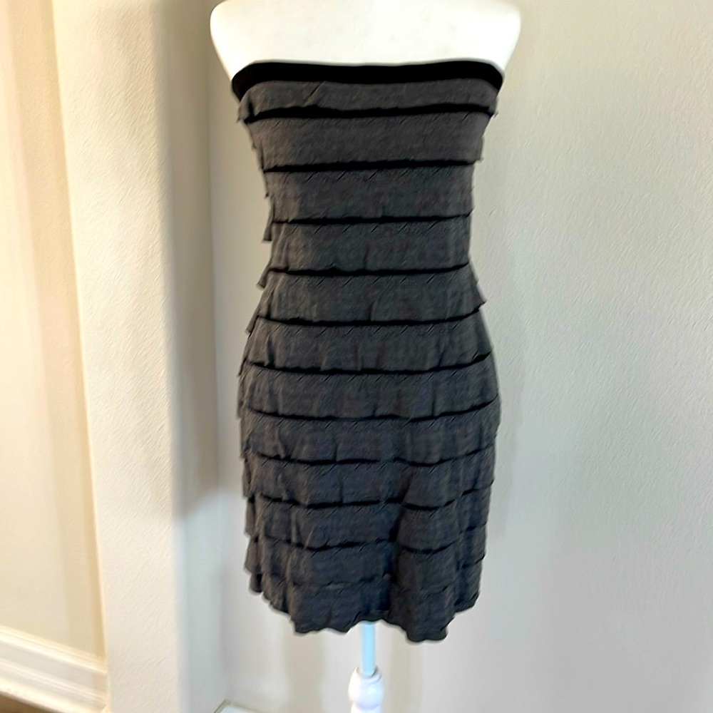 Love Culture strapless dress, gray and black, Meduim